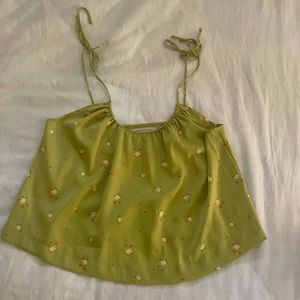 Urban Outfitters Green Floral Top